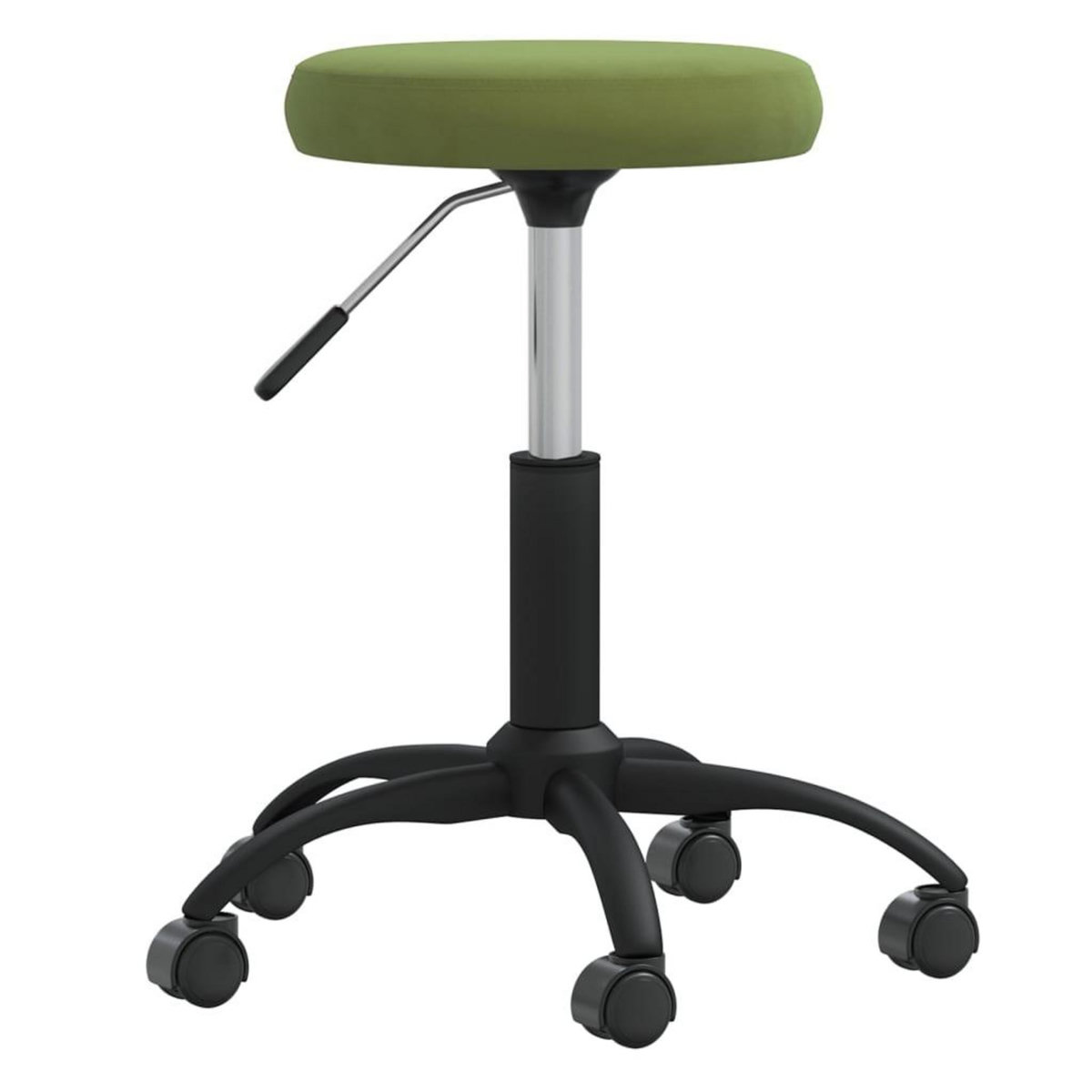 VIDAXL Chaise pivotante de bureau Vert clair Velours
