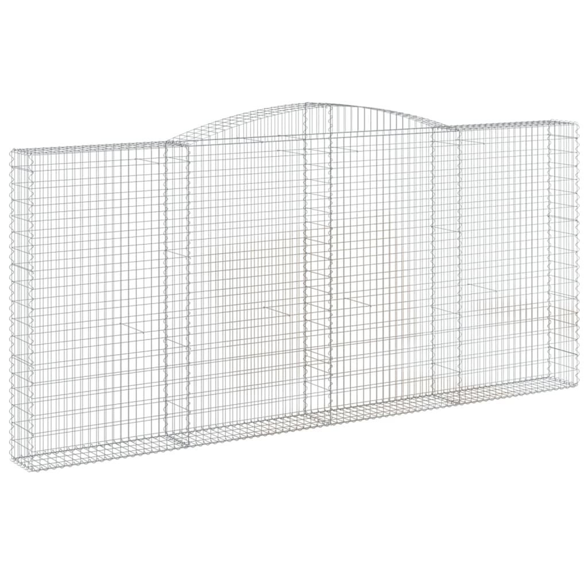 Voir la diapositive 3 : VIDAXL Paniers a gabions arques 7 pcs 400x30x180/200 cm Fer galvanise