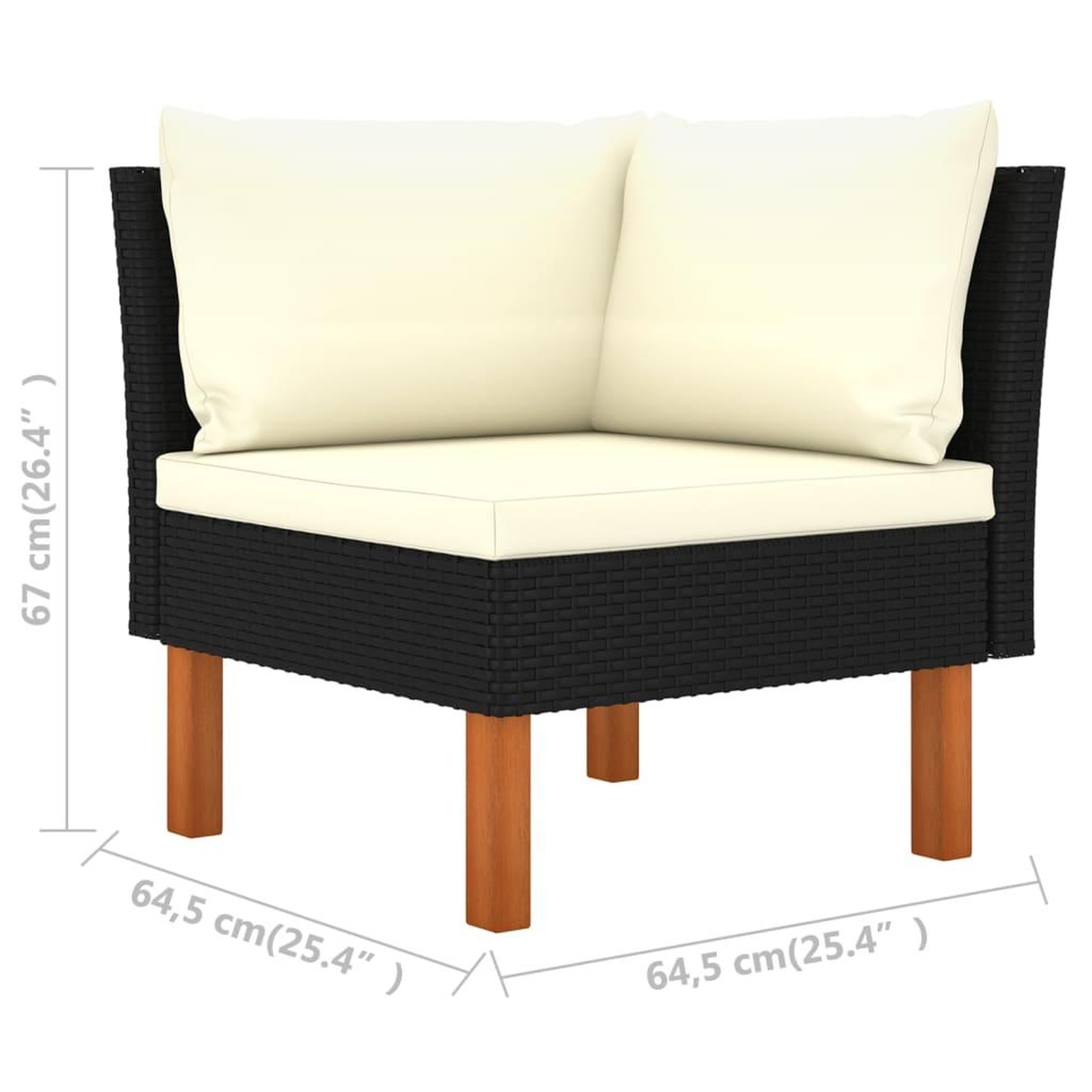 Voir la diapositive 6 : VIDAXL Salon de jardin 8 pcs avec coussins Resine tressee Noir