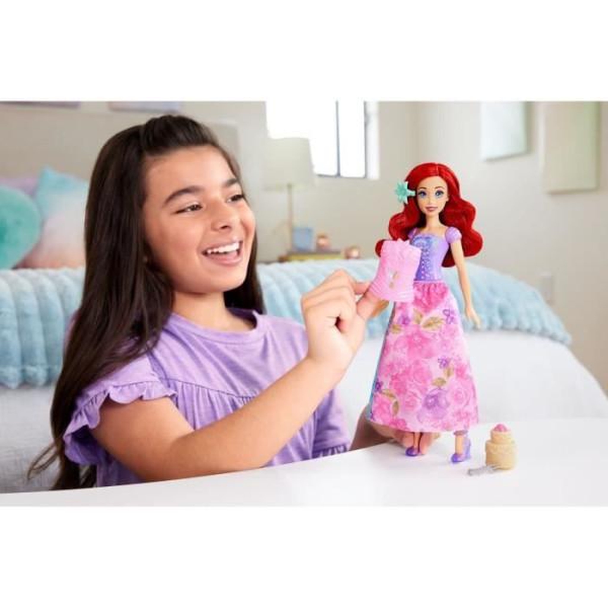 Voir la diapositive 3 : DISNEY PRINCESS Spin & Reveal Ariel Mattel Poupée Disney Princesses avec 11 surprises HTV88
