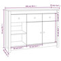 Voir la diapositive 6 : VIDAXL Buffet 100x35x74 cm Bois massif de pin