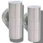 Voir la diapositive 4 : VIDAXL Applique murale LED d'exterieur 2 pcs Acier inoxydable haut bas