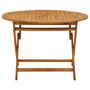 Voir la diapositive 2 : VIDAXL Table pliable de jardin 110 cm Bois d'acacia massif