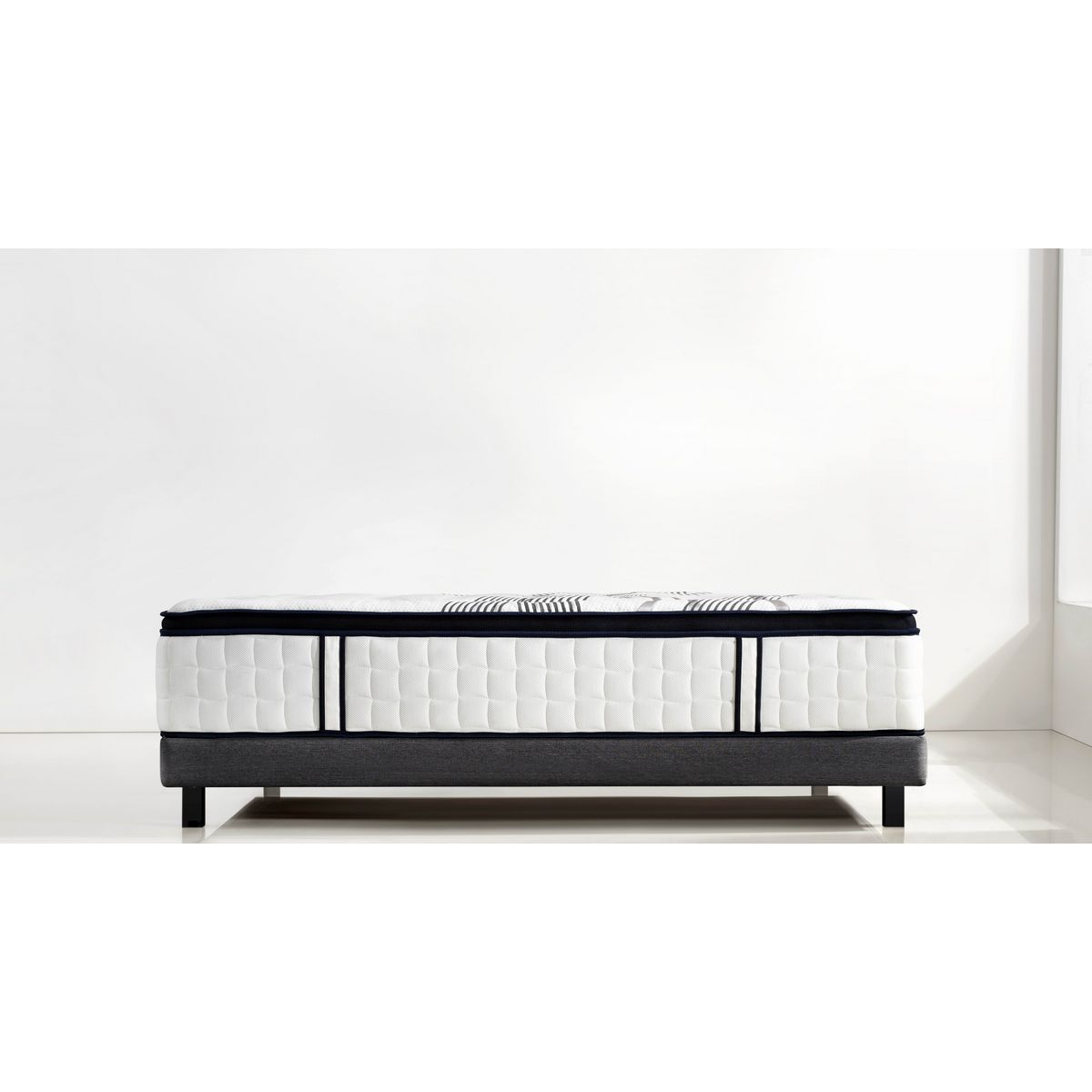 MemoryPur Ensemble matelas ressorts ensachés + sommier en kit 140x190 cm DIAMANT
