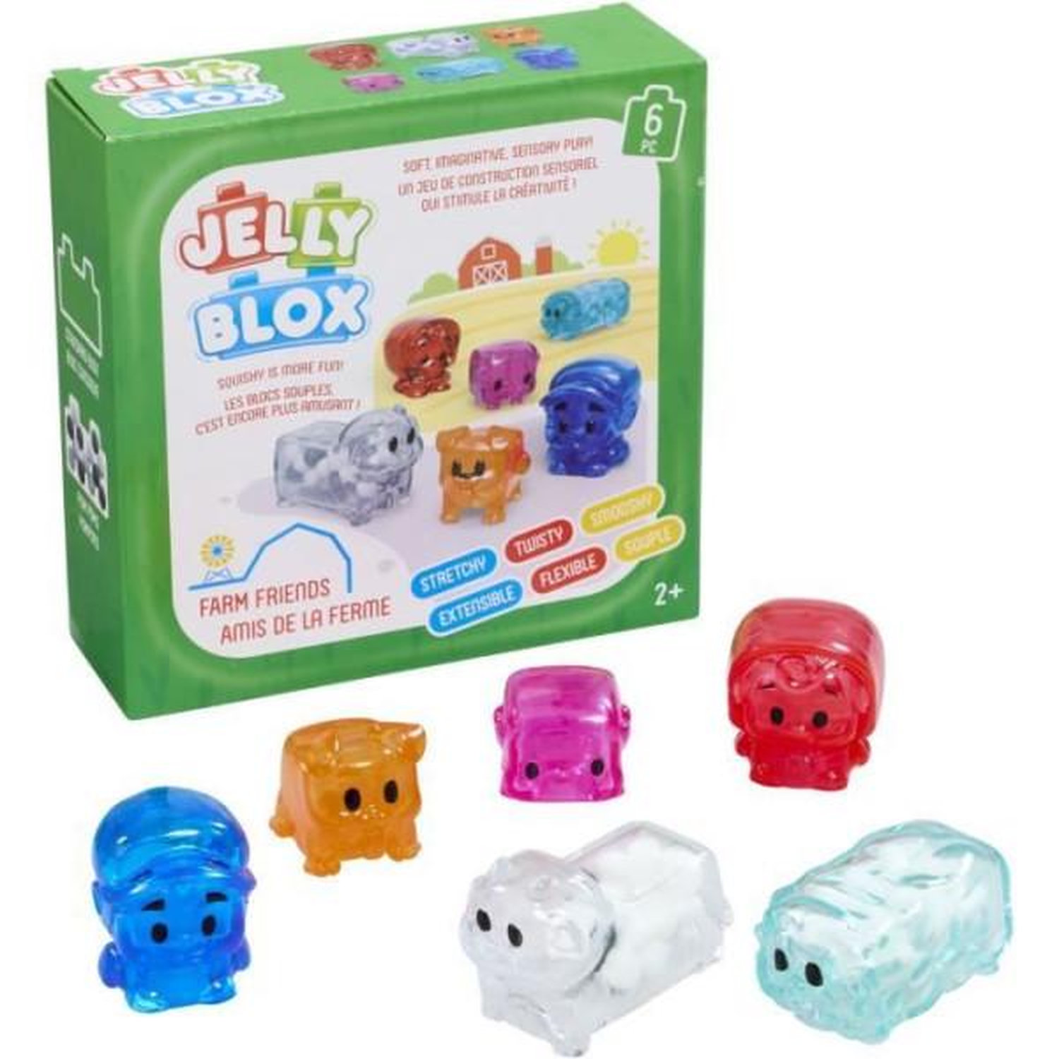 Coffret Amis de la ferme - Jeu de construction - JELLY BLOX - GOLIATH - Briques souples et flexibles - Des 2 ans