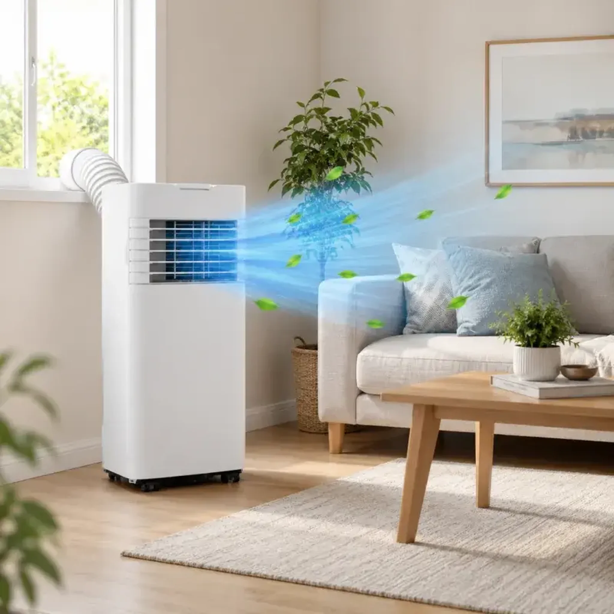 Voir la diapositive 2 : GENERIQUE Climatiseur Mobile - Blanc - 9000 Btu/h - 2 Vitesses - 12 à 18 M²