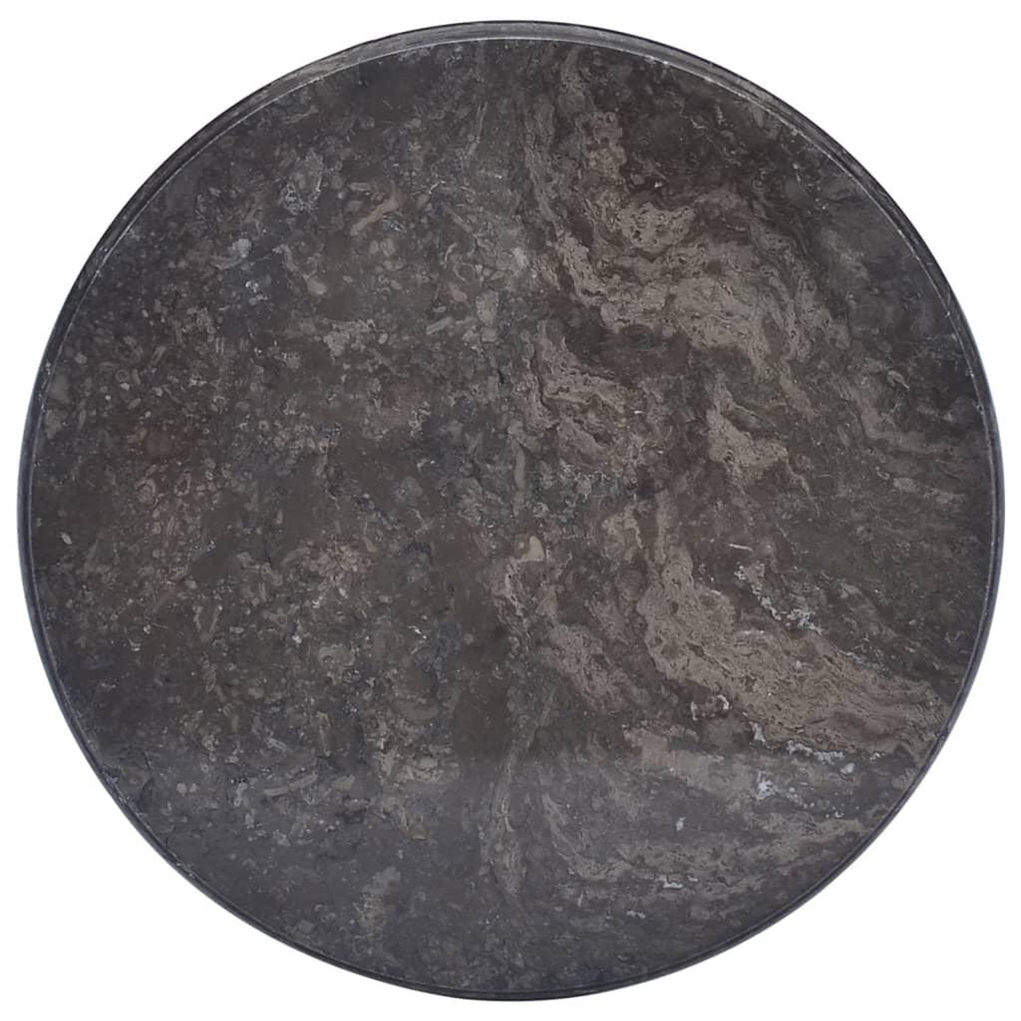 VIDAXL Dessus de table Noir Ø50x2,5 cm Marbre