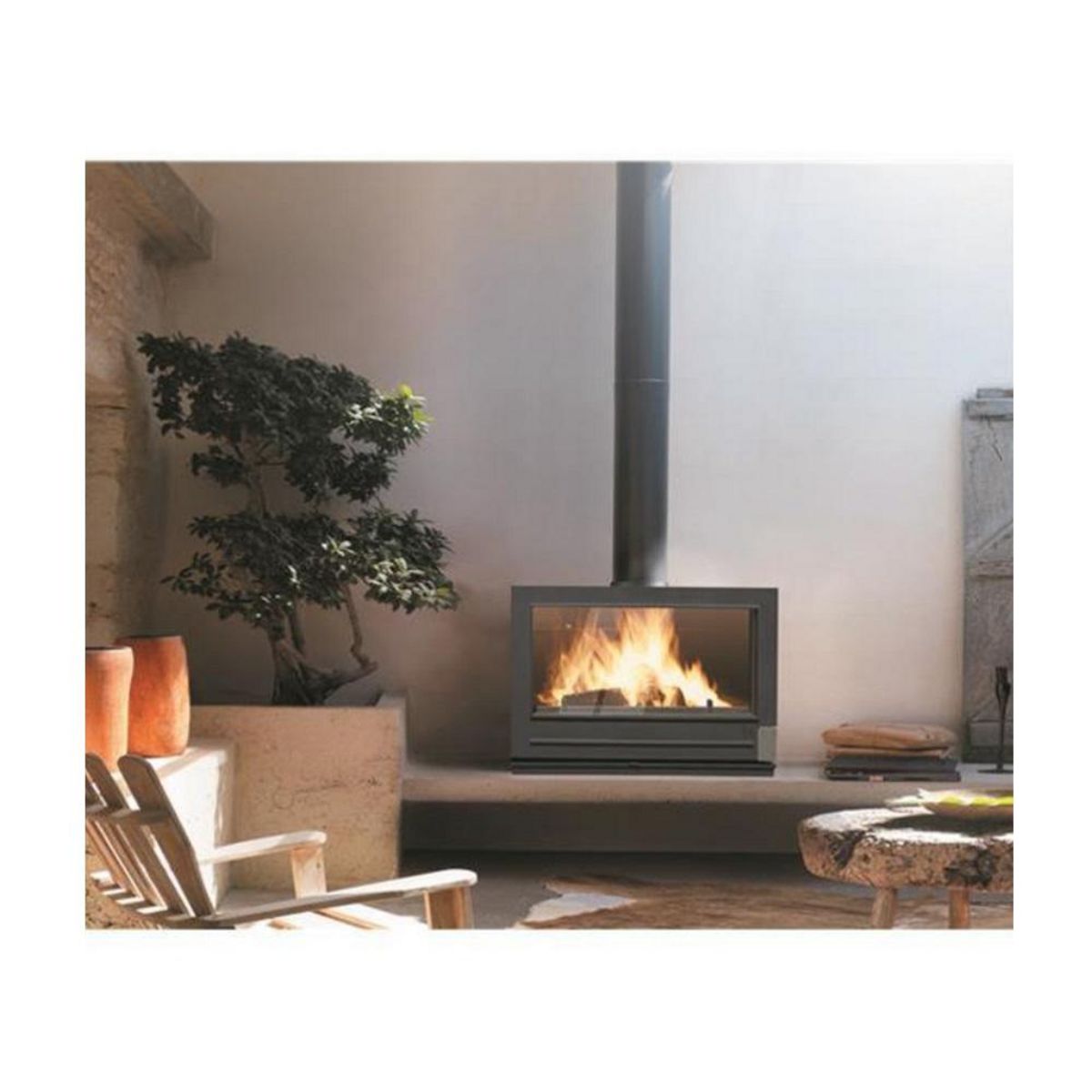 Invicta Poêle à bois fonte 12kw anthracite - 9128-04