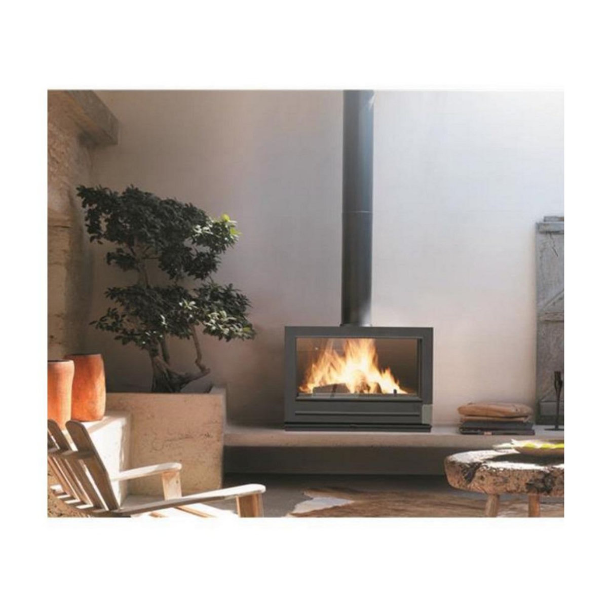 Invicta Poêle à bois fonte 12kw anthracite - 9128-04