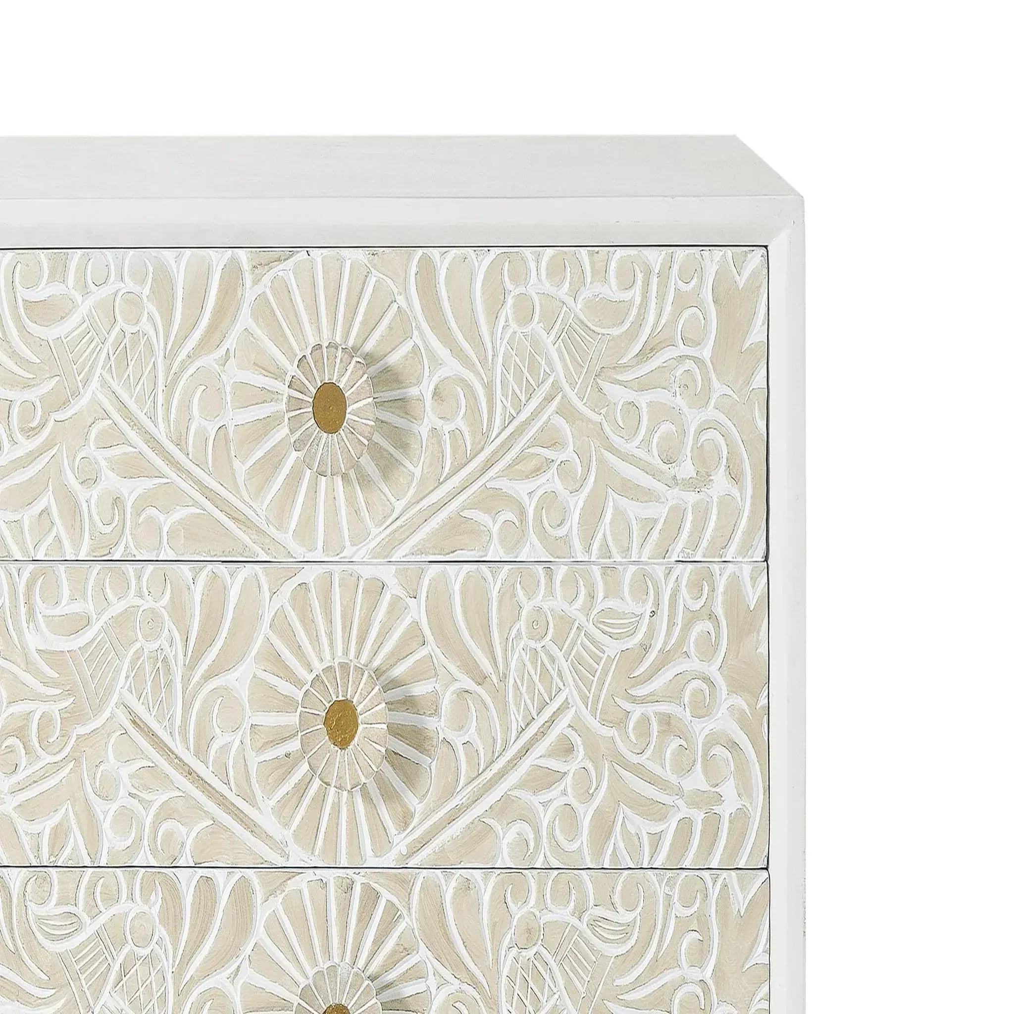Voir la diapositive 2 : GINER Y COLOMER SL Commode en bois de manguier 170 cm style méditerranéen moderne