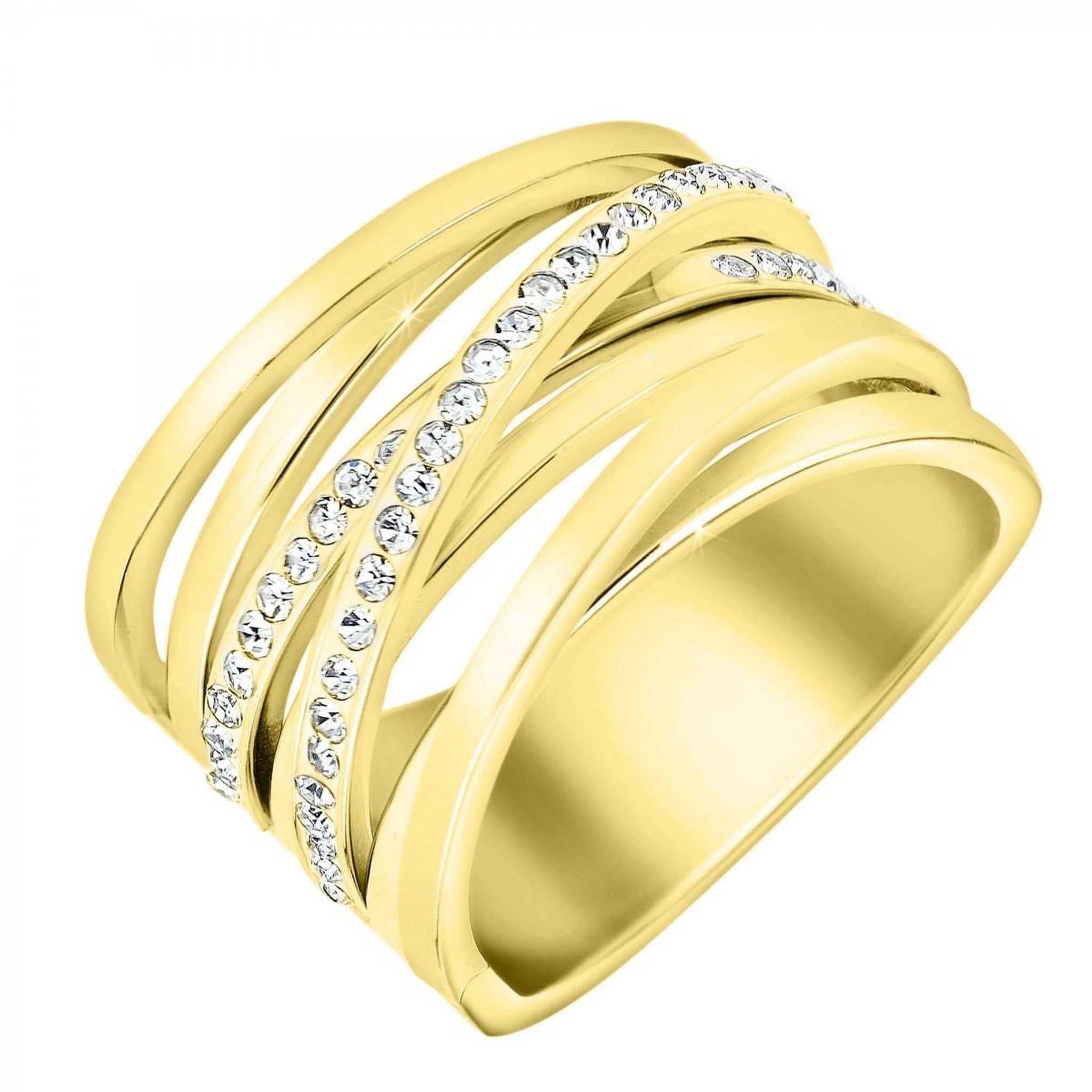 SC BOHEME Bague taille 54 SC Bohème ornée de Cristaux scintillants. Coloris disponibles : Jaune