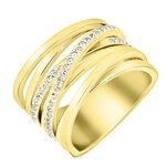 SC BOHEME Bague taille 54 SC Bohème ornée de Cristaux scintillants. Coloris disponibles : Jaune