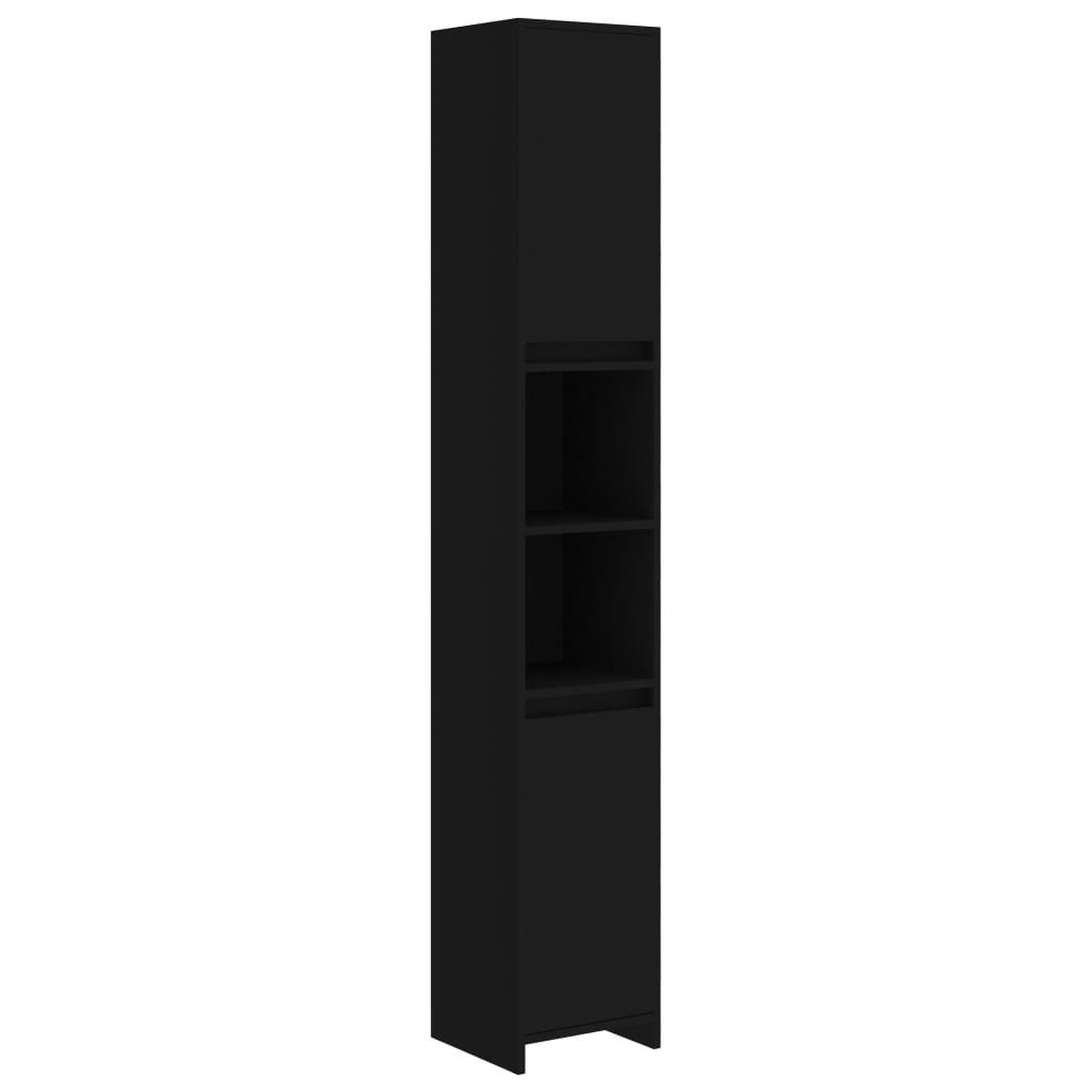 Voir la diapositive 2 : VIDAXL Armoire de salle de bain Noir 30x30x183,5 cm Bois d'ingenierie