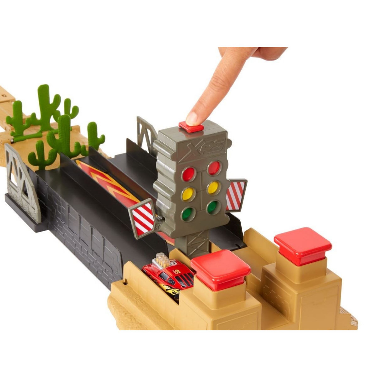 MATTEL Circuit XRS Drag Racing + 1 voiture Flash Mc Queen - Cars