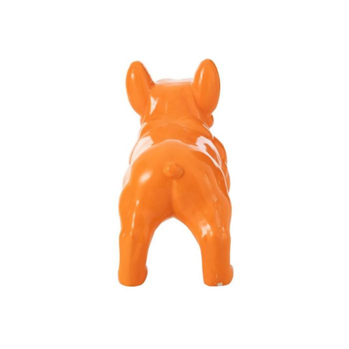 Paris Prix Statue Déco  Bulldog  88cm Orange