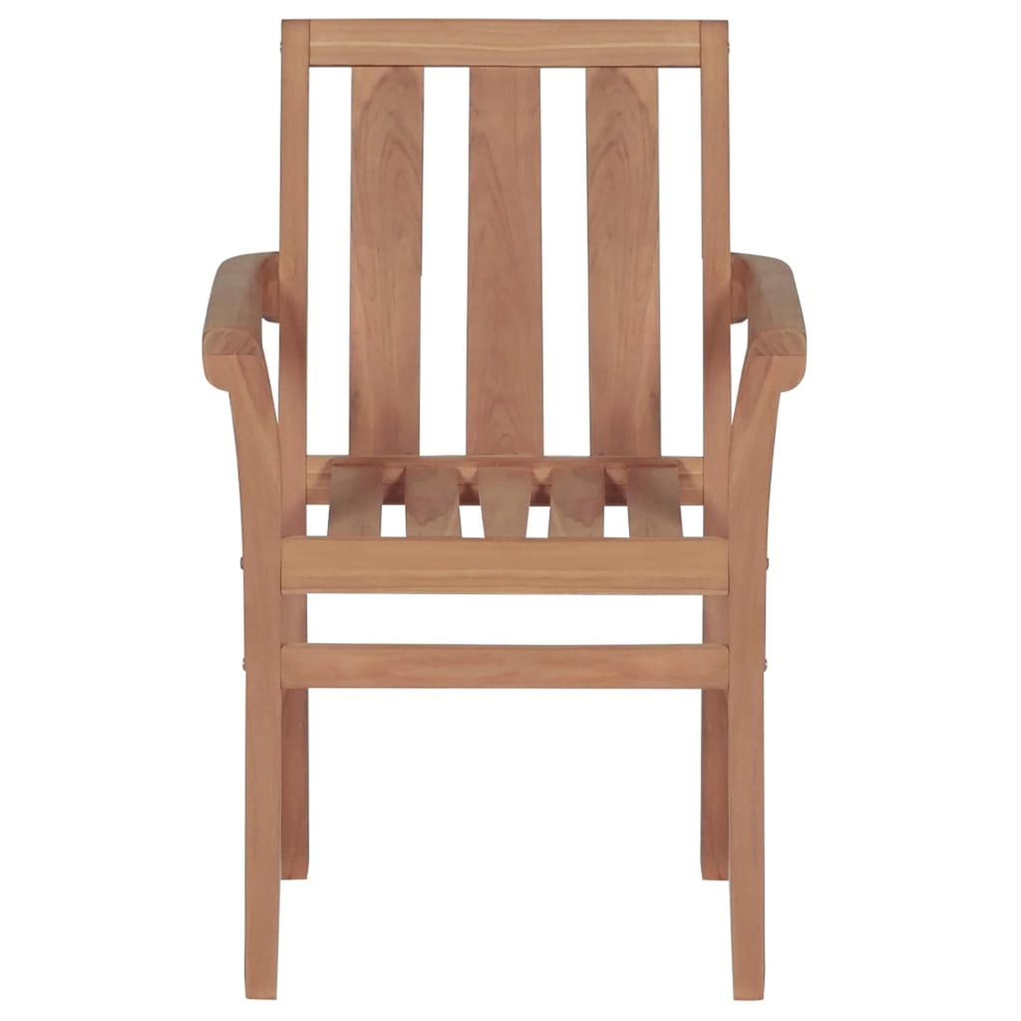 Voir la diapositive 5 : VIDAXL Chaises de jardin empilables avec coussins lot de 4 Teck solide
