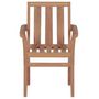 Voir la diapositive 5 : VIDAXL Chaises de jardin empilables avec coussins lot de 4 Teck solide