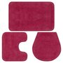 Voir la diapositive 1 : VIDAXL Jeu de tapis de salle de bain 3 pcs Tissu Fushsia