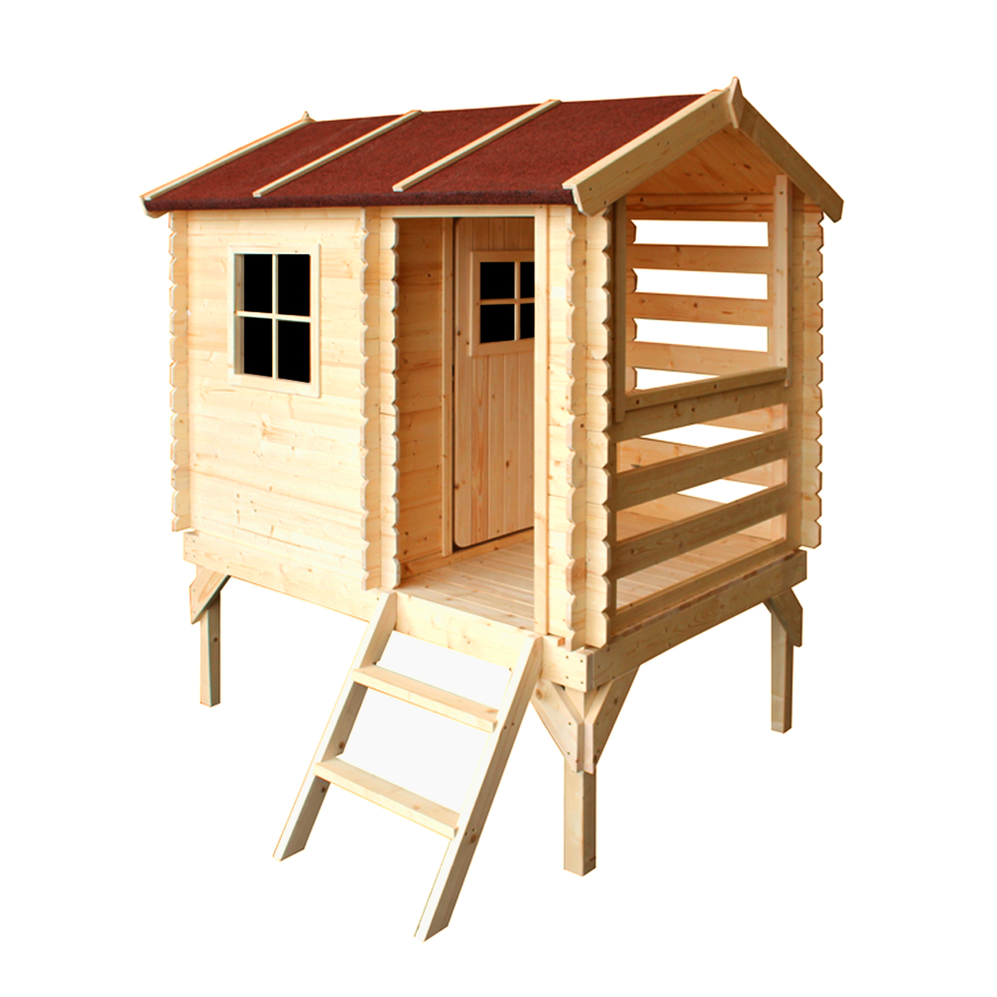 TIMBELA Maison en bois pour enfants - maison de jeux pour l'extérieur 182x146xh205cm/1.1m2 m501b