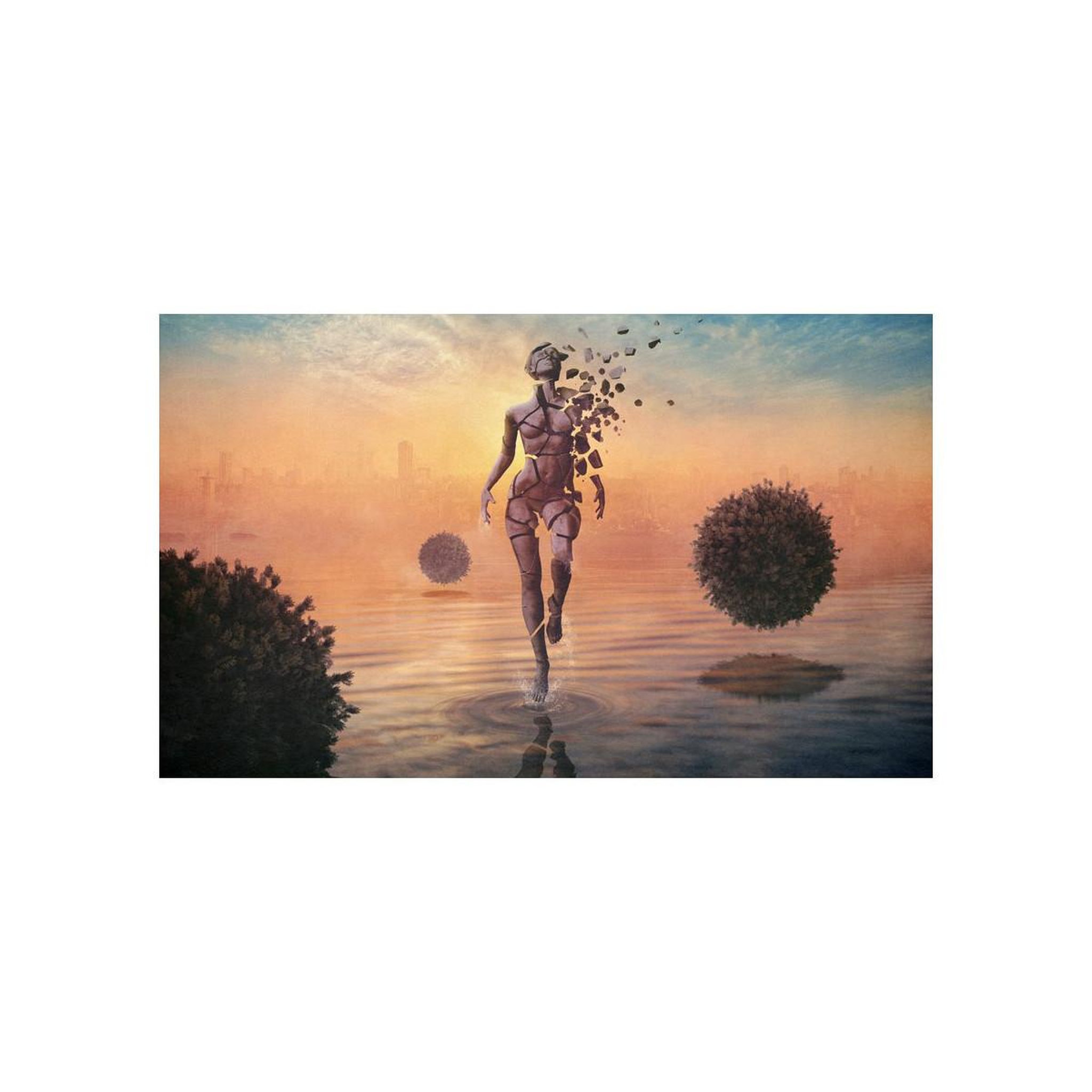 Voir la diapositive 2 : Paris Prix Papier peint  marcher sur l'eau  270x450cm