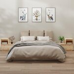 VIDAXL Tables de chevet 2 pcs Gris 60x34x51 cm Bois de pin solide