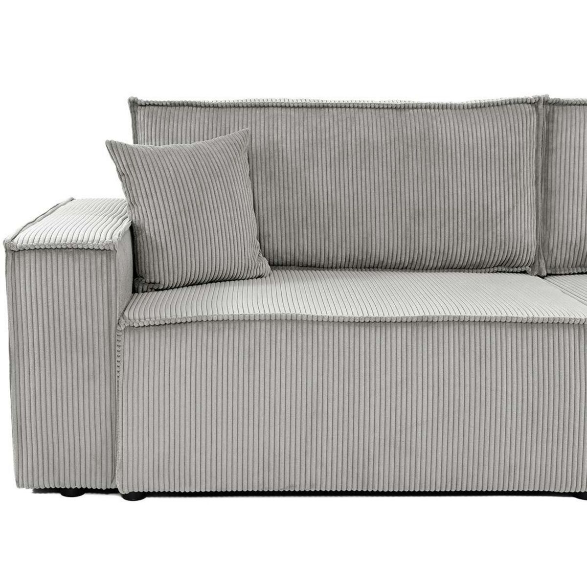 BEST MOBILIER Cezanne - canapé droit 3 places convertible avec coffre en velours côtelé