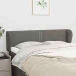 VIDAXL Tete de lit avec oreilles Gris fonce 147x23x78/88 cm Tissu