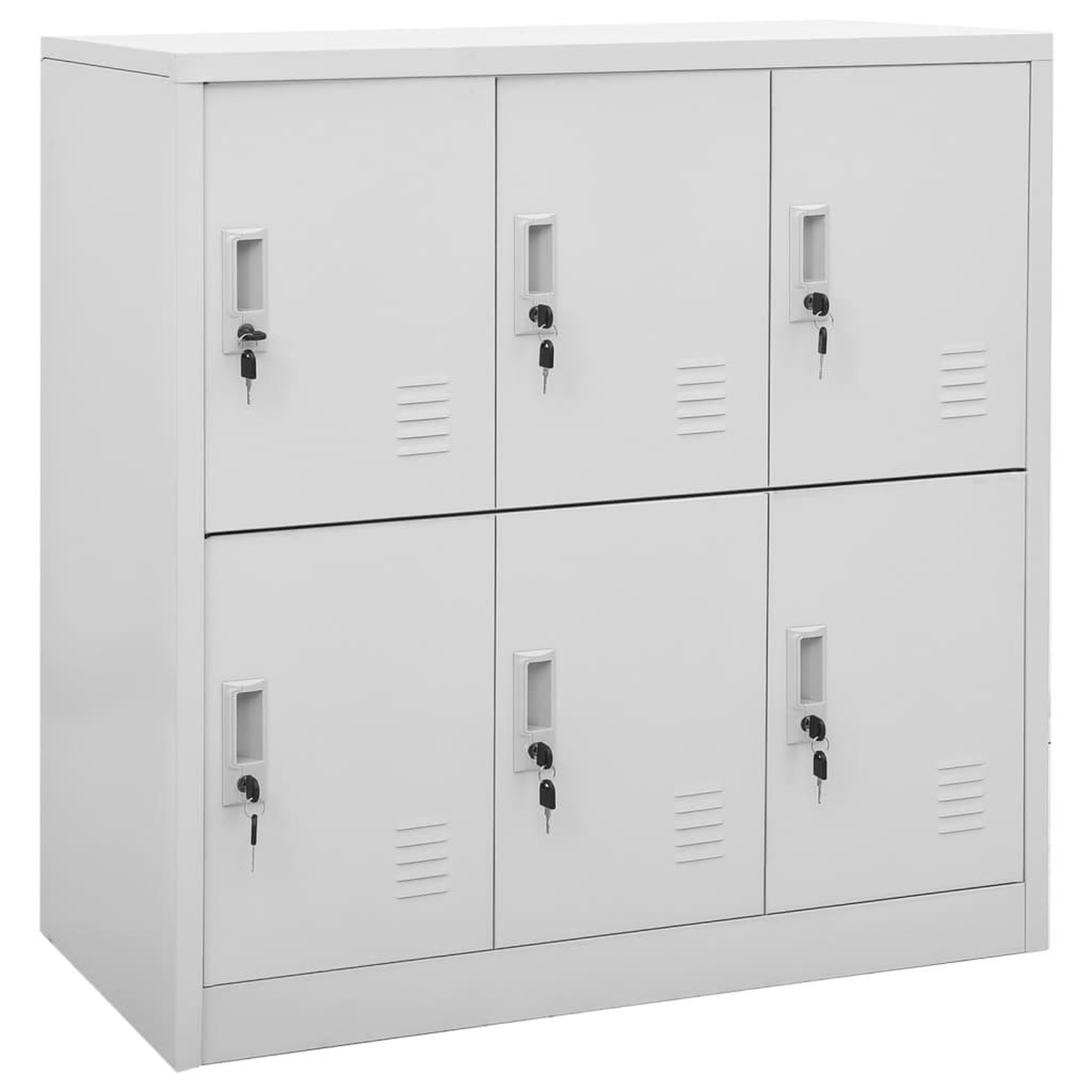 Voir la diapositive 2 : VIDAXL Armoires a casiers 5 pcs Gris clair 90x45x92,5 cm Acier