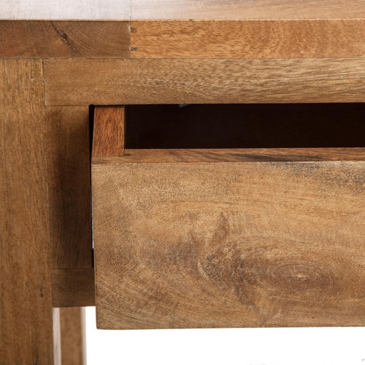 ATMOSPHERA Console en Bois 2 Tiroirs  Ajmal  120cm Naturel