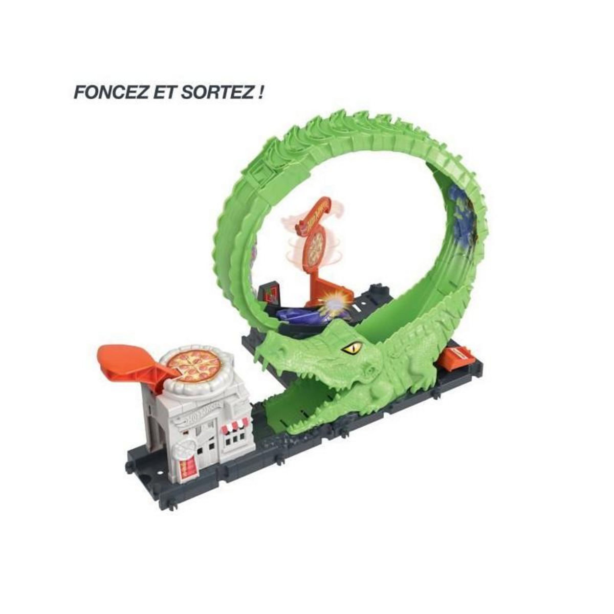 Hot Wheels Hot Wheels-Looping Attaque de l'Alligator-Coffret, 1 voiture incluse - Hot Wheels - HKX39