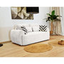Voir la diapositive 3 : BEST MOBILIER Mahina - canapé droit 2 places - en tissu bouclette