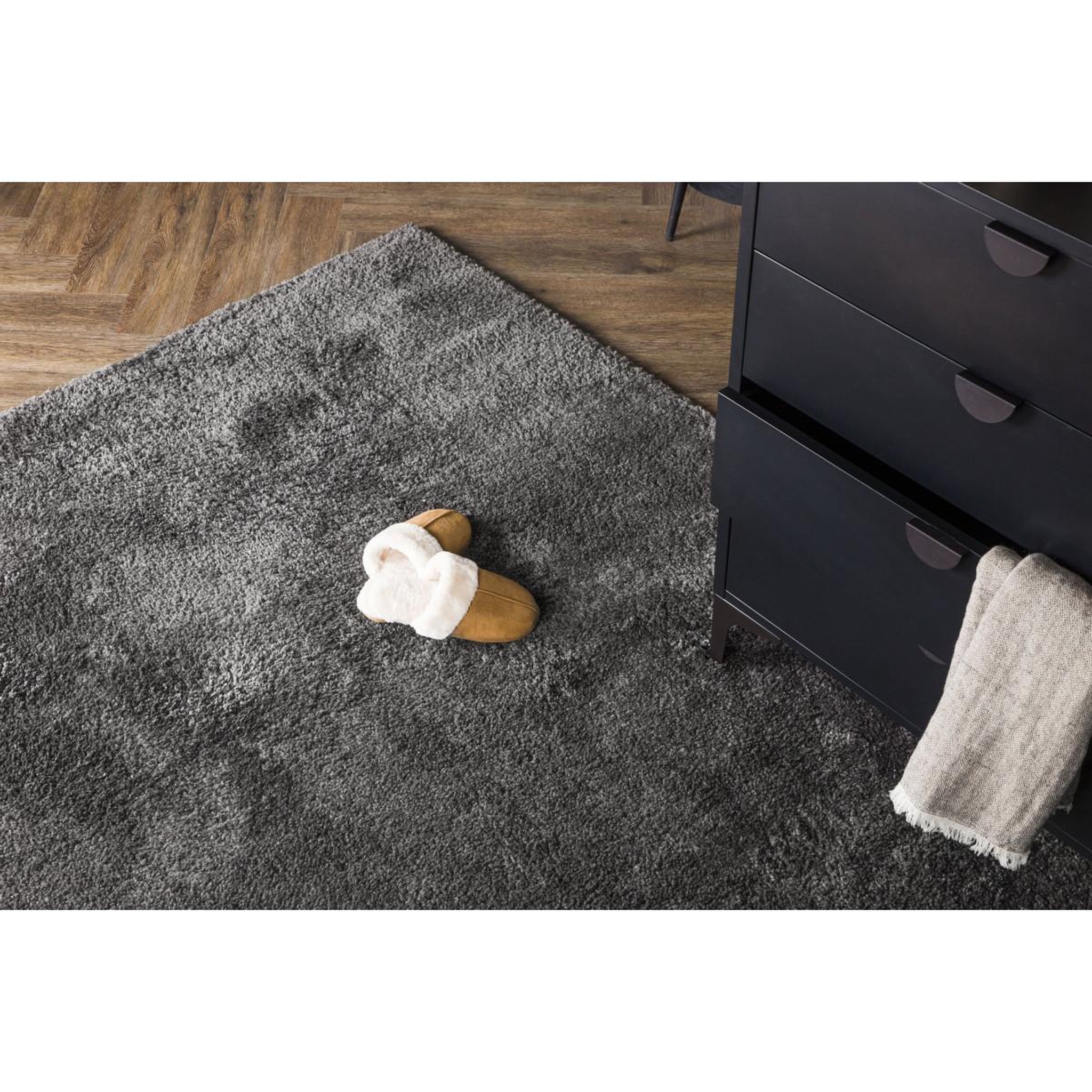 Voir la diapositive 3 : Paris Prix Tapis déco  walter  240x340cm gris foncé