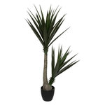 ATMOSPHERA Plante Artificielle en Pot  Yucca  130cm Vert & Noir