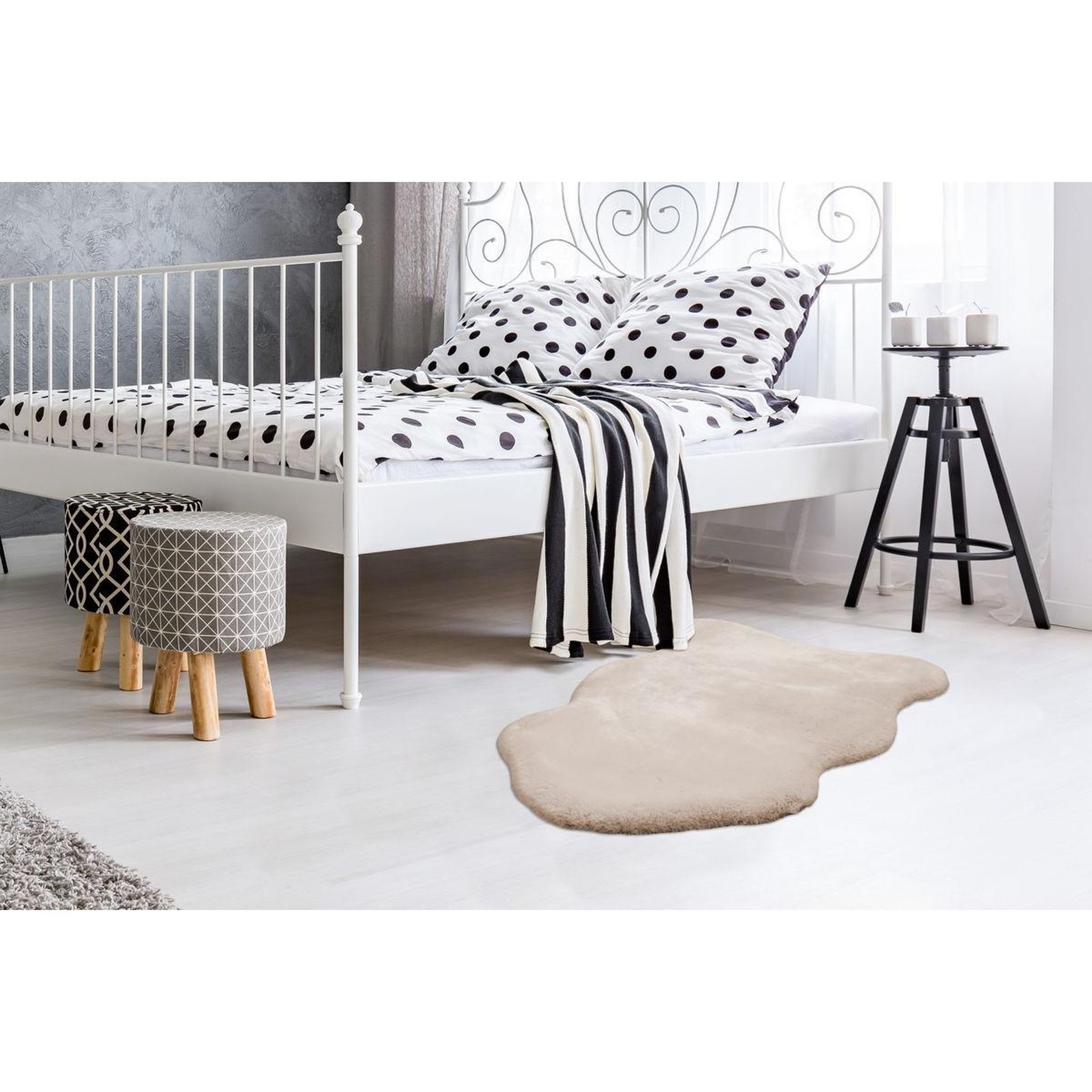 Voir la diapositive 2 : Paris Prix Tapis déco  sheep  60x90cm crème