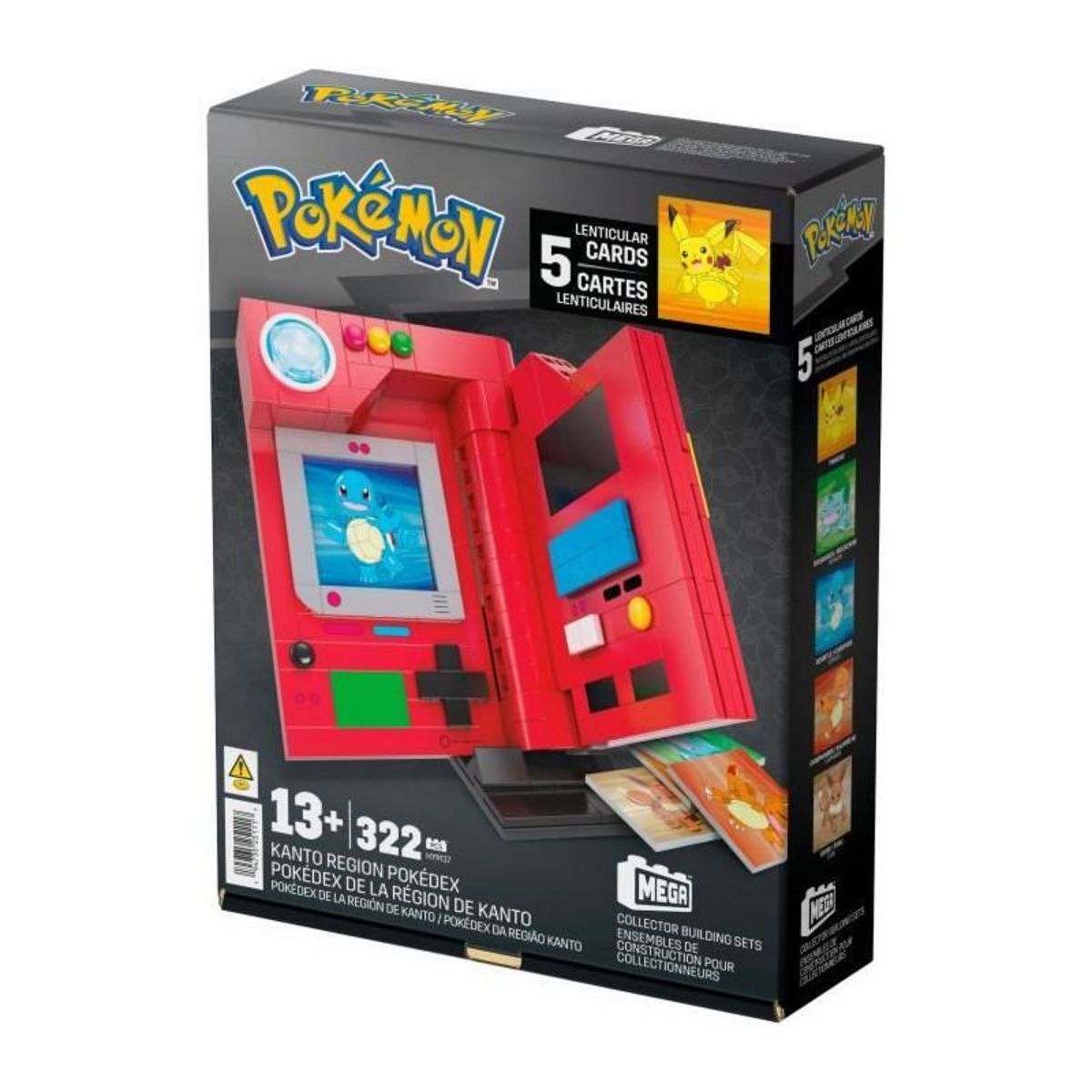 MEGA BLOKS MEGA-Pokémon-Pokédex de la région de Kanto-322 pieces HYM37
