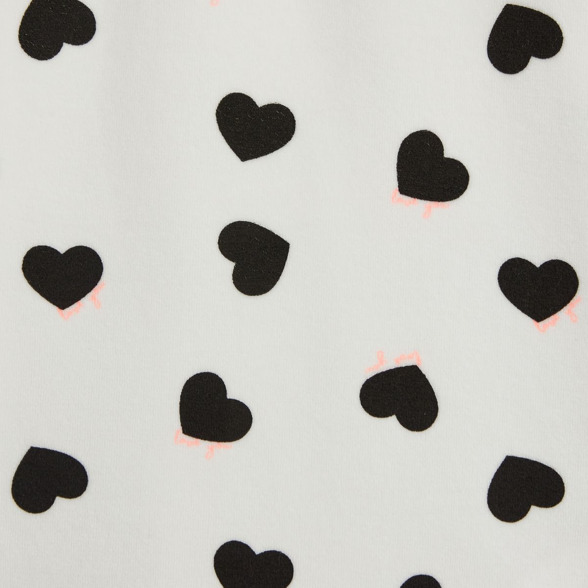 INEXTENSO Ensemble pyjama velours coeurs fille