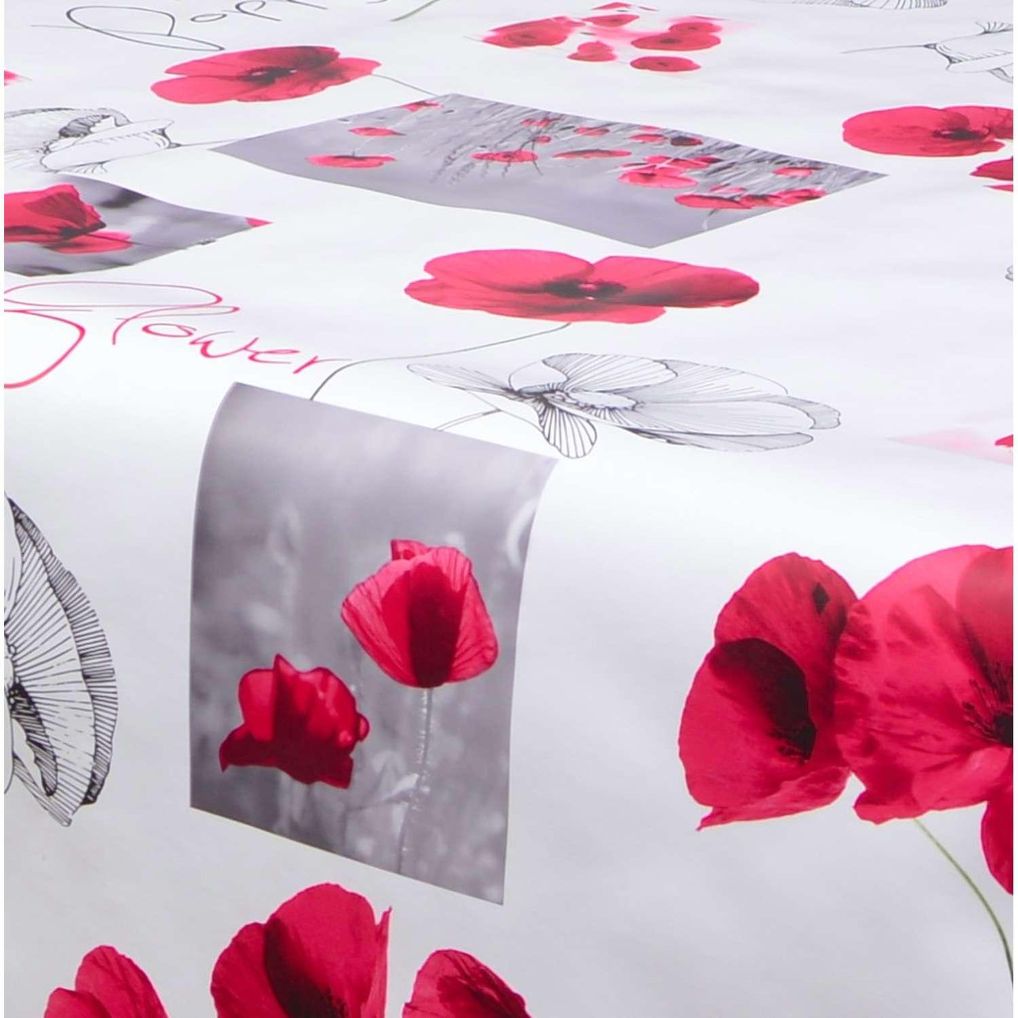 Voir la diapositive 3 : HABITABLE Nappe en toile cirée rectangulaire stowe - 140 x 250 cm - rouge