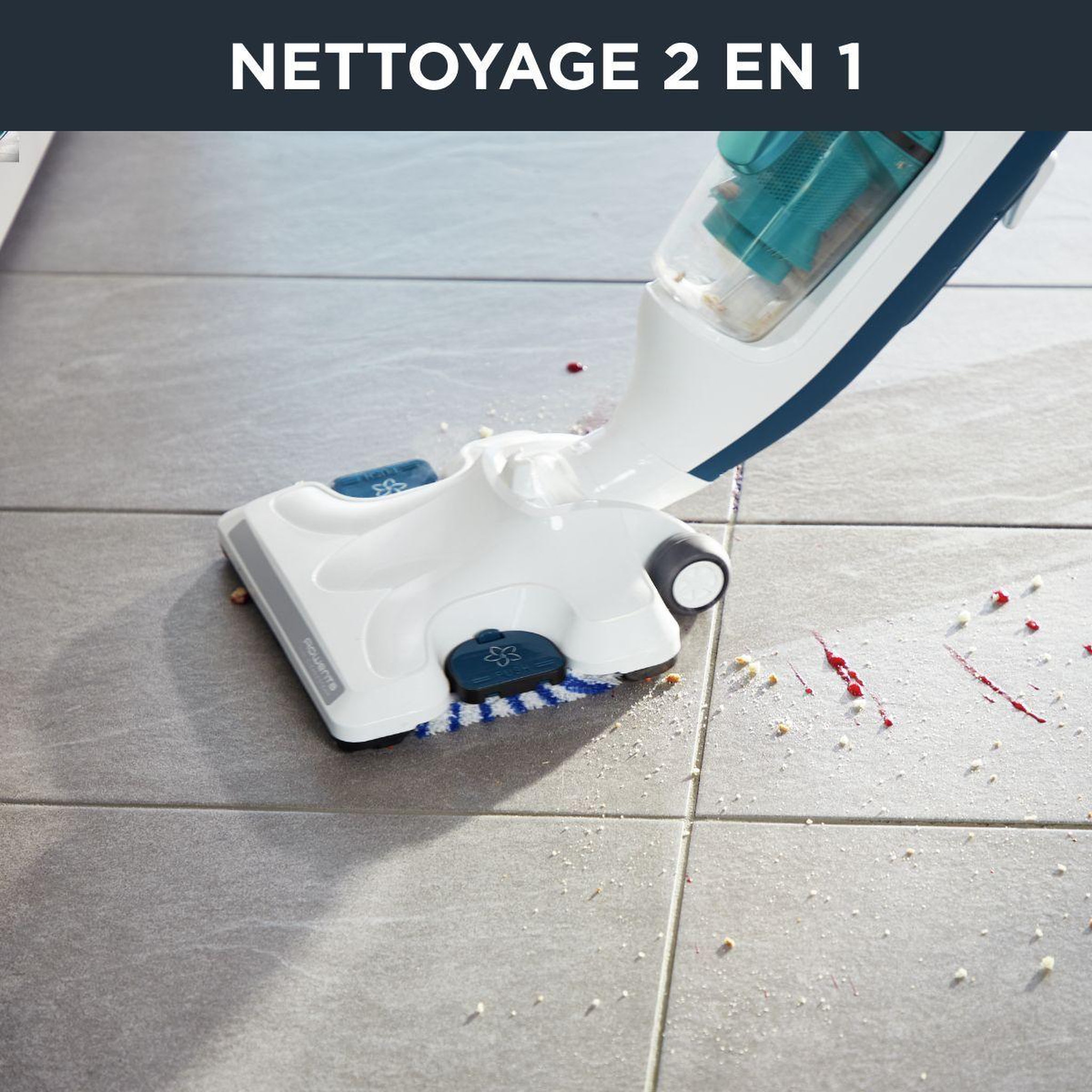 Voir la diapositive 2 : ROWENTA Balai vapeur ry7777wh clean & steam revolution