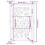 Voir la diapositive 6 : VIDAXL Portail de jardin 105x155 cm acier corten design de bambou