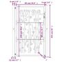 Voir la diapositive 6 : VIDAXL Portail de jardin 105x155 cm acier corten design de bambou