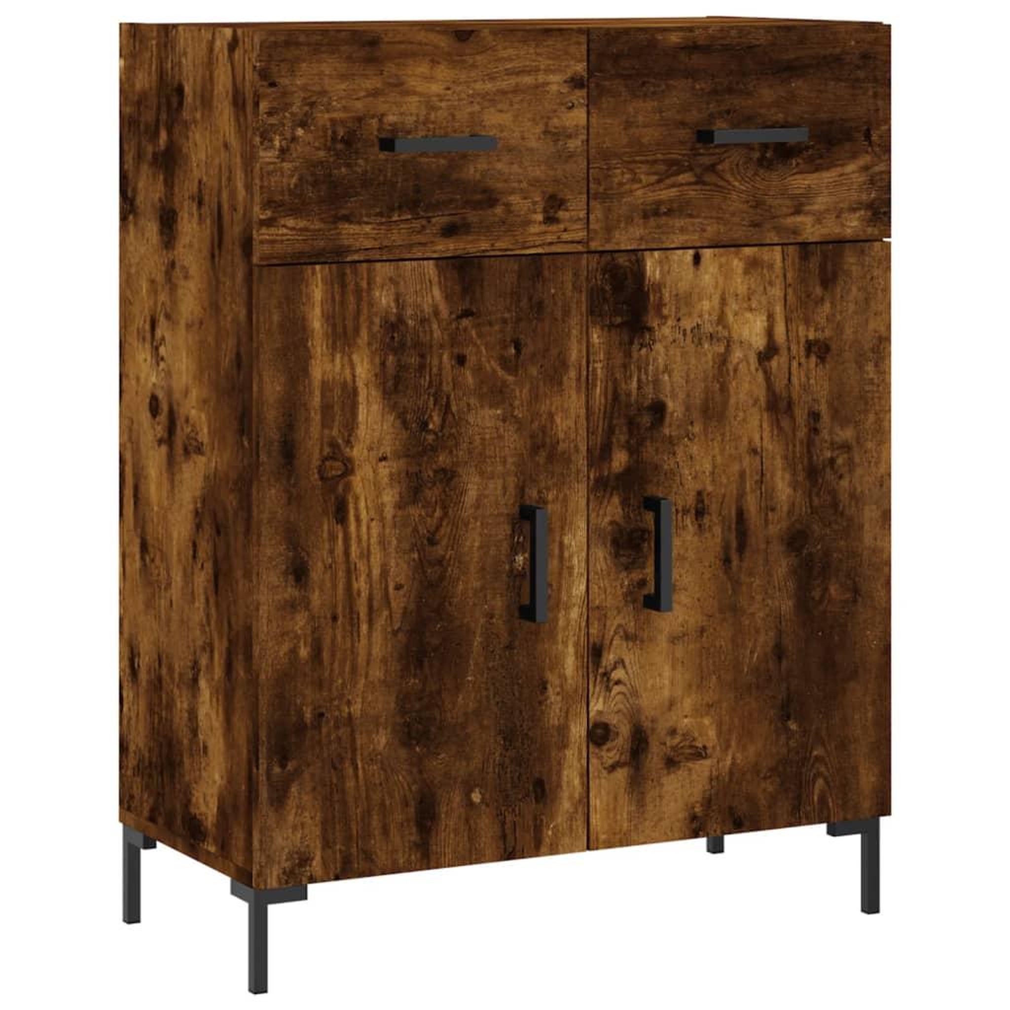 Voir la diapositive 2 : VIDAXL Buffet chene fume 69,5x34x90 cm bois d'ingenierie