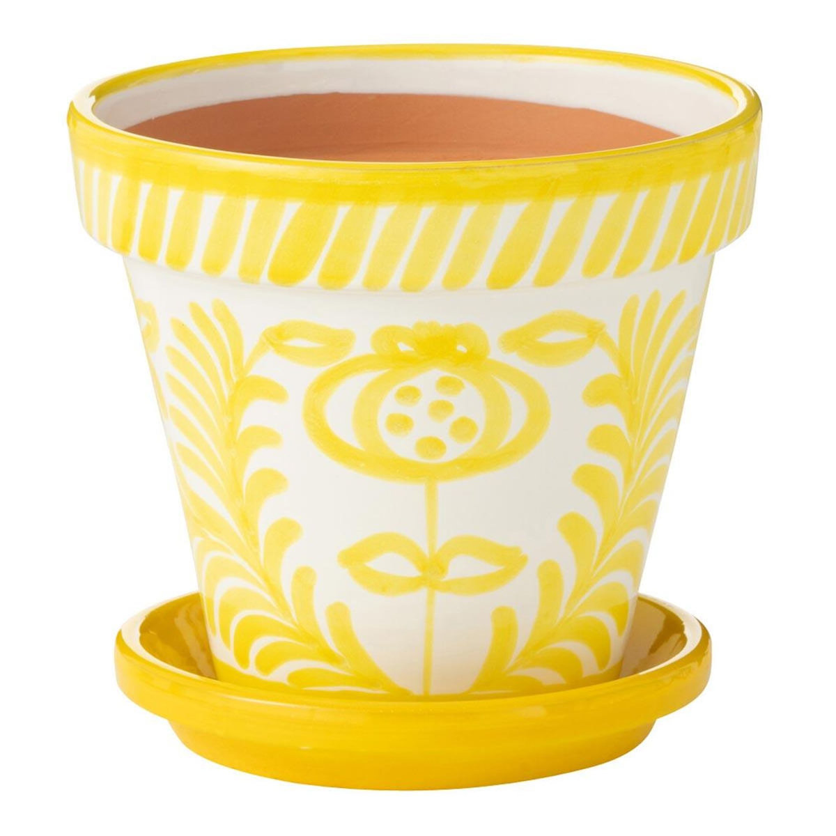 Paris Prix Pot Avec Soucoupe en Céramique  Granada  27cm Jaune