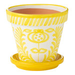 Paris Prix Pot Avec Soucoupe en Céramique  Granada  27cm Jaune
