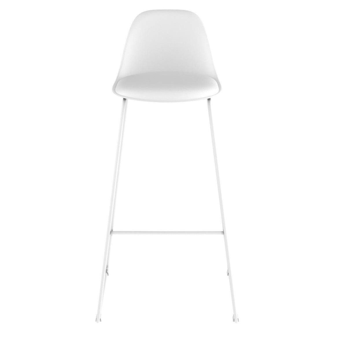 Rendez vous déco Lot de 2 chaises de bar blanches 75 cm - Leni