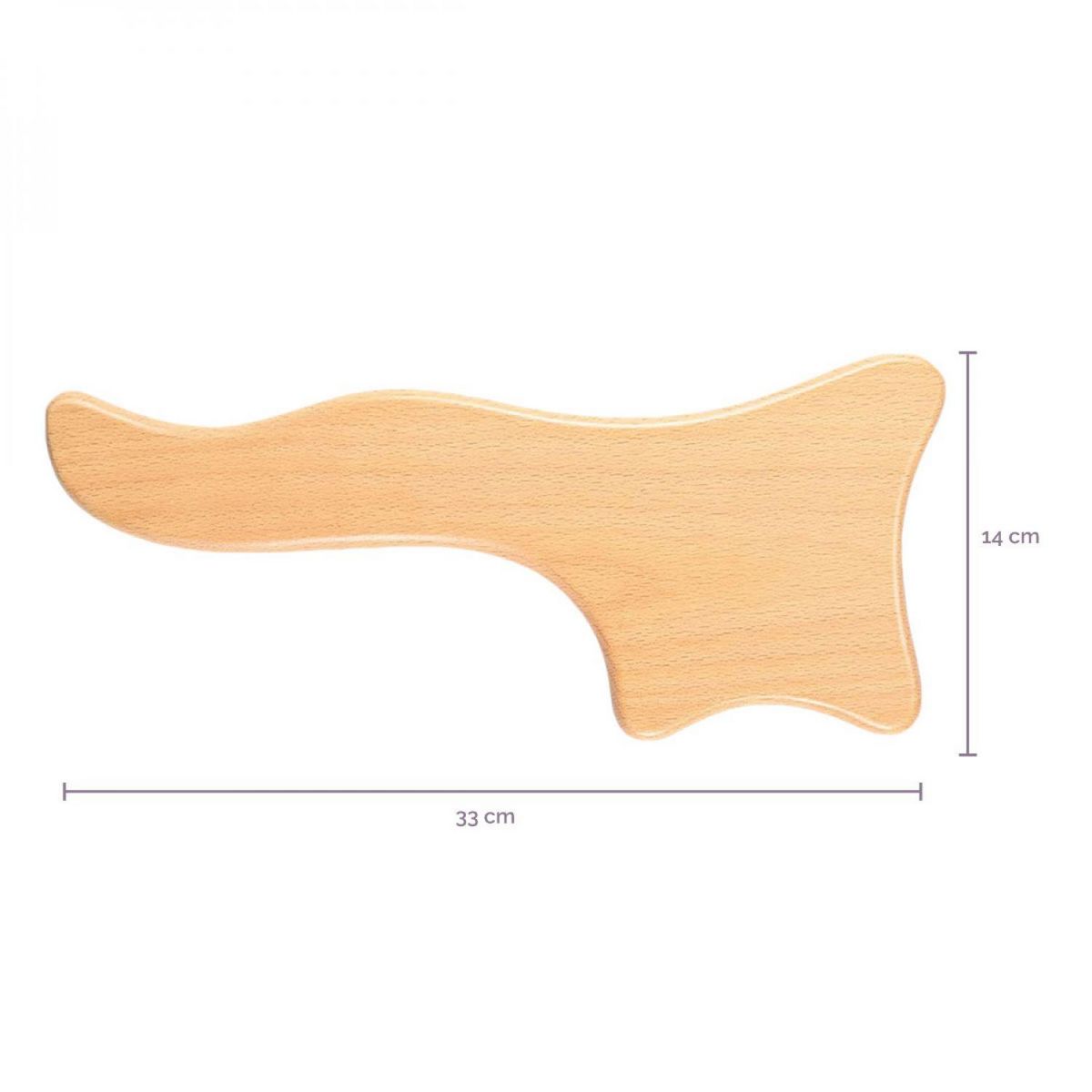 VIVEZEN Masseur, spatule de madérothérapie en bois de hêtre, anti-cellulite