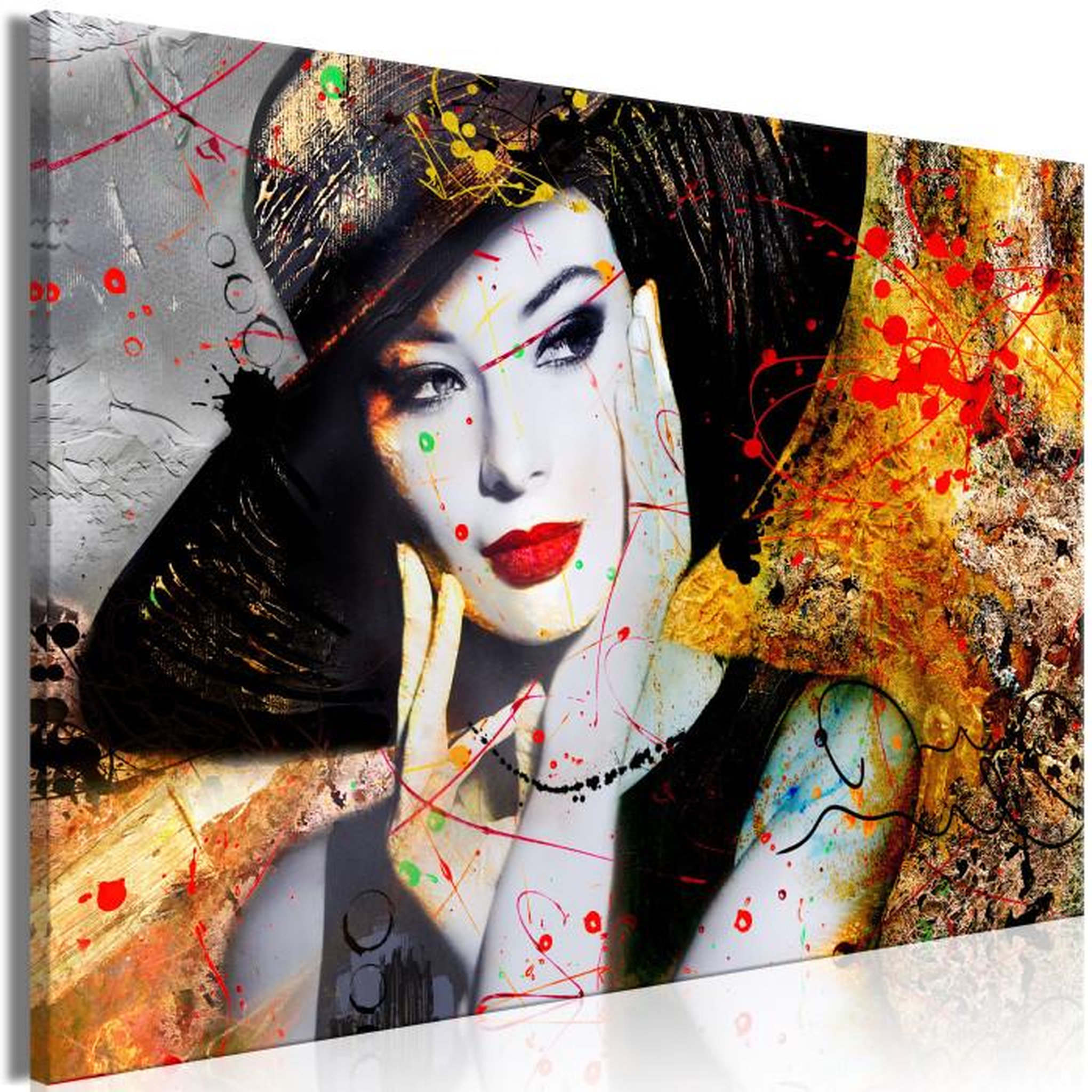 Paris Prix Tableau Imprimé  Elegant Lady Wide. Coloris disponibles : Multicolore