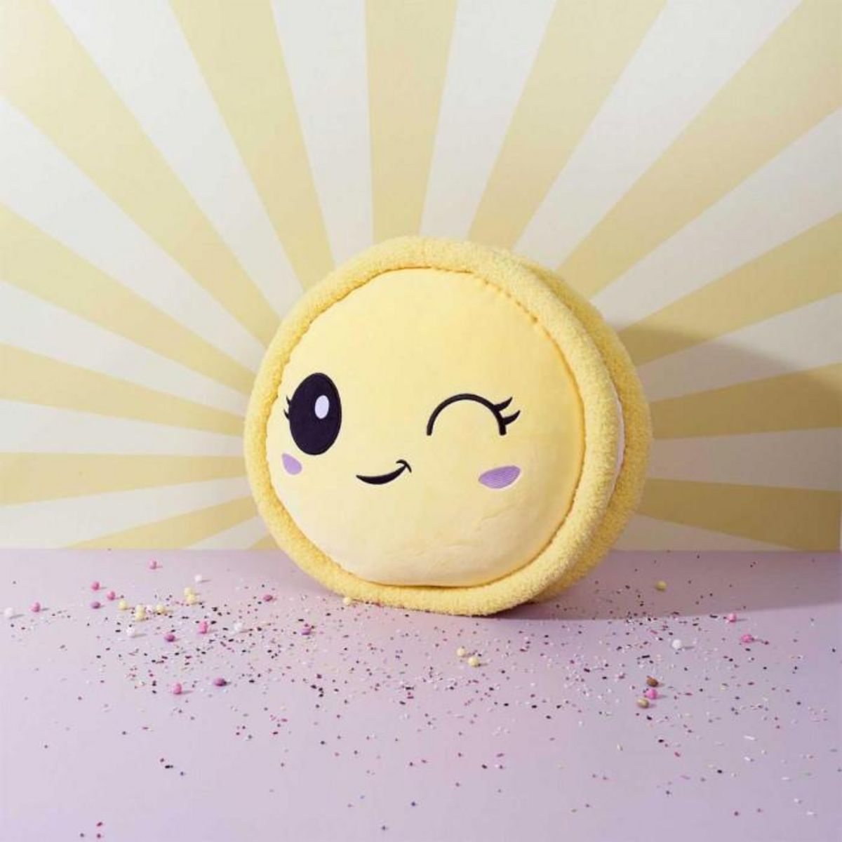 Paris Prix Peluche Enfant Macaron  Kawaii  36cm Jaune