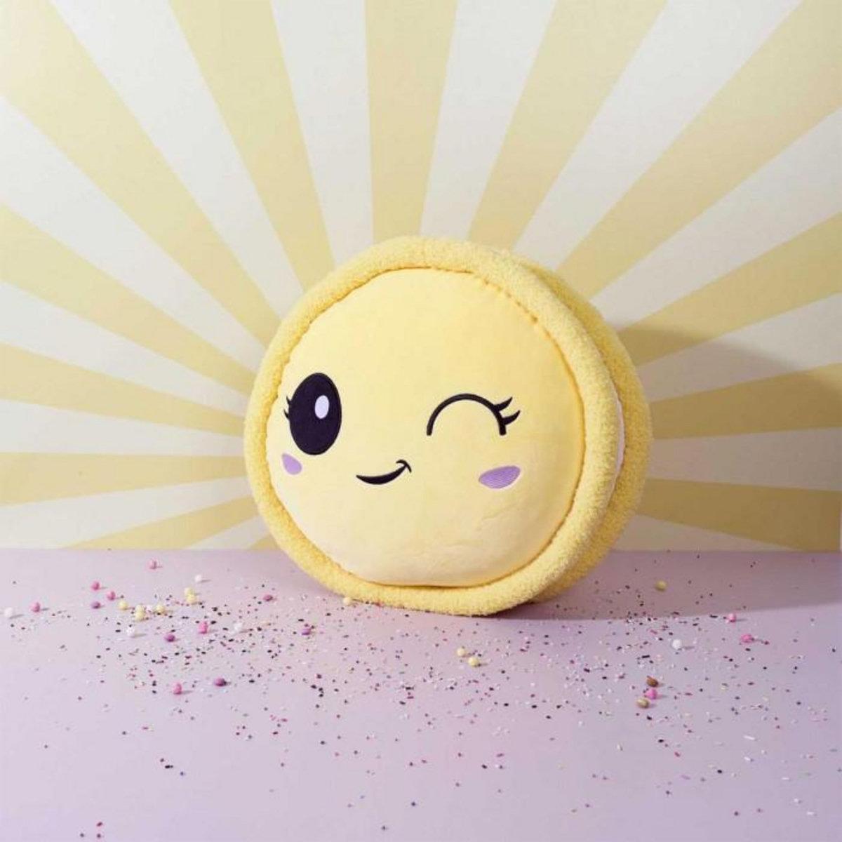 Paris Prix Peluche Enfant Macaron  Kawaii  36cm Jaune