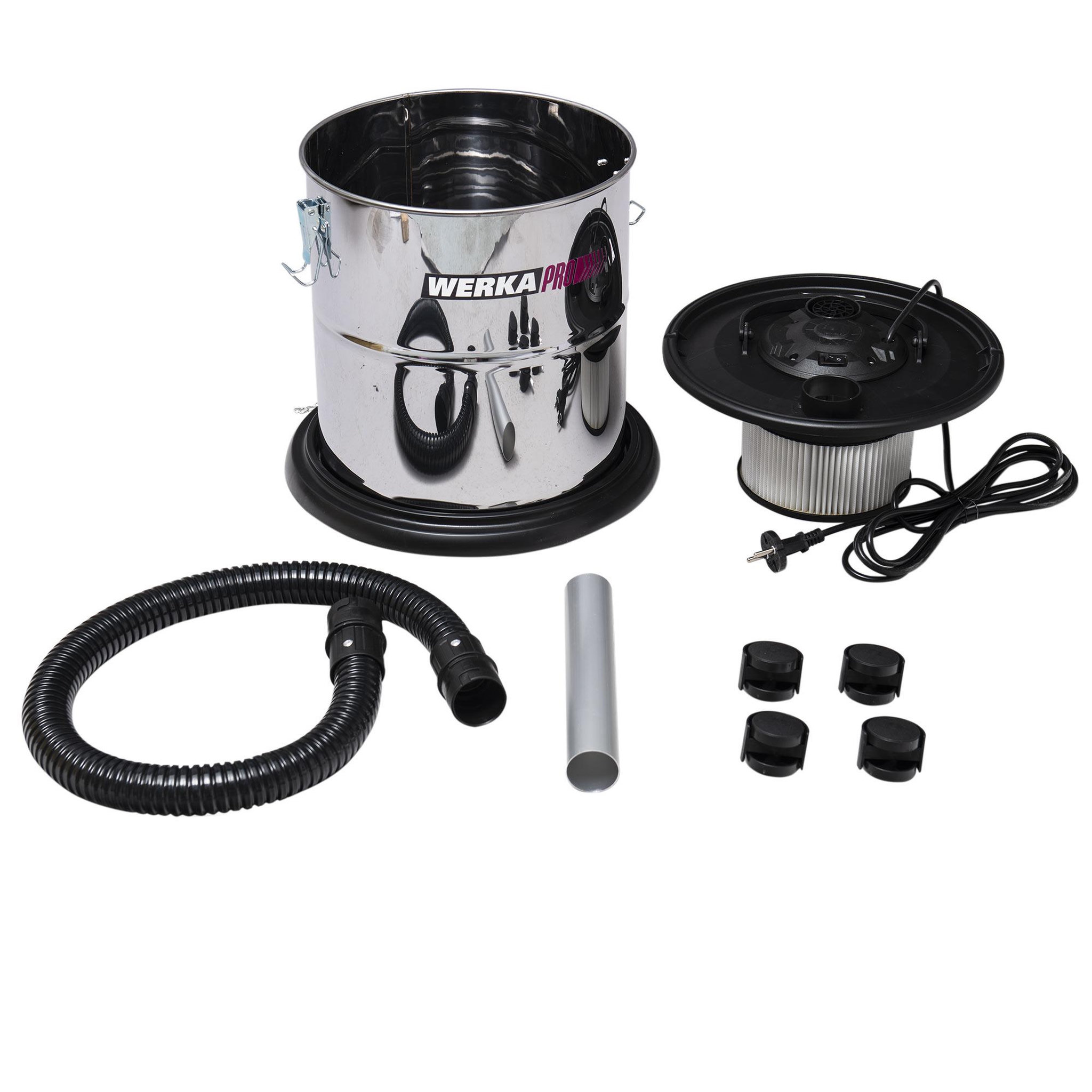 Voir la diapositive 2 : WERKAPRO Aspirateur avaleur de cendres 1200w  20 L