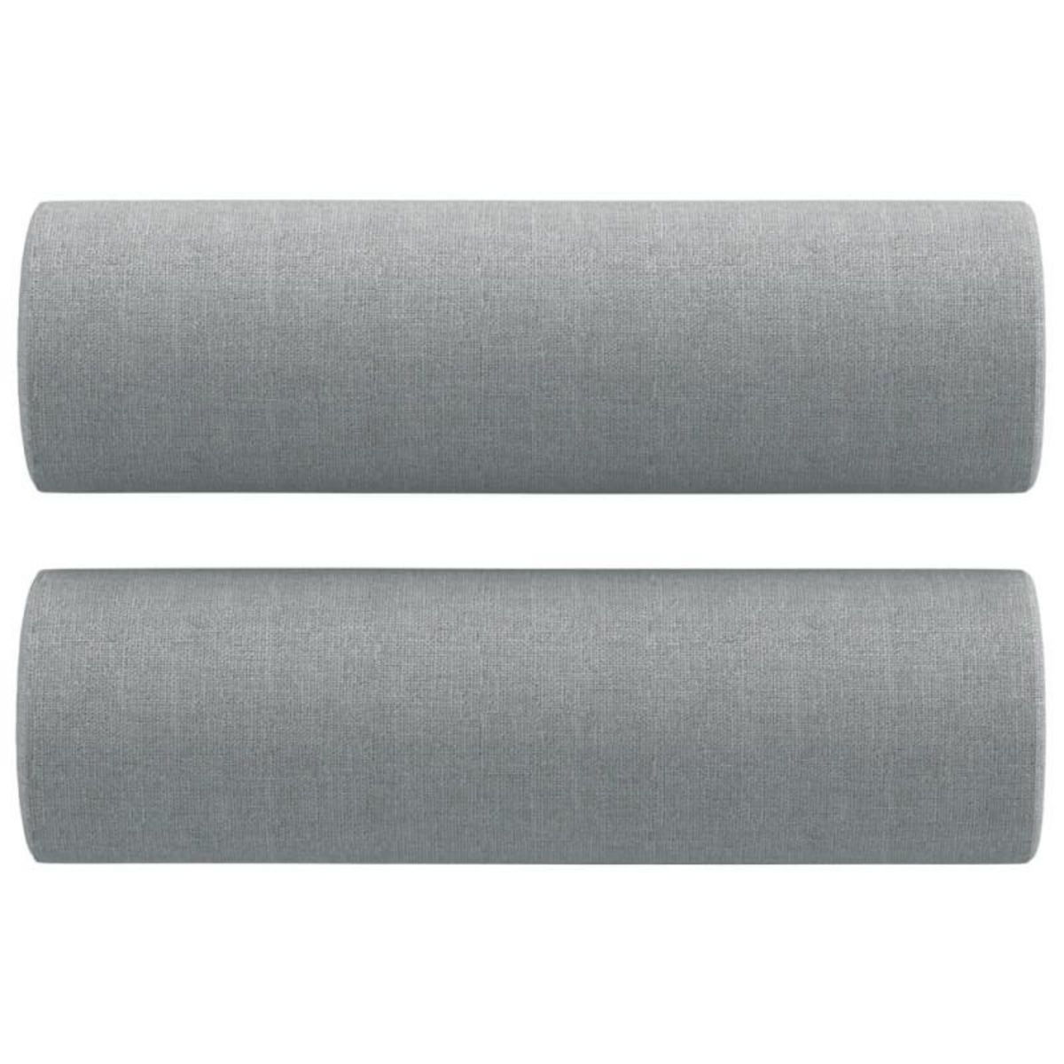 VIDAXL Canapé 2 places avec oreillers gris clair 120 cm tissu